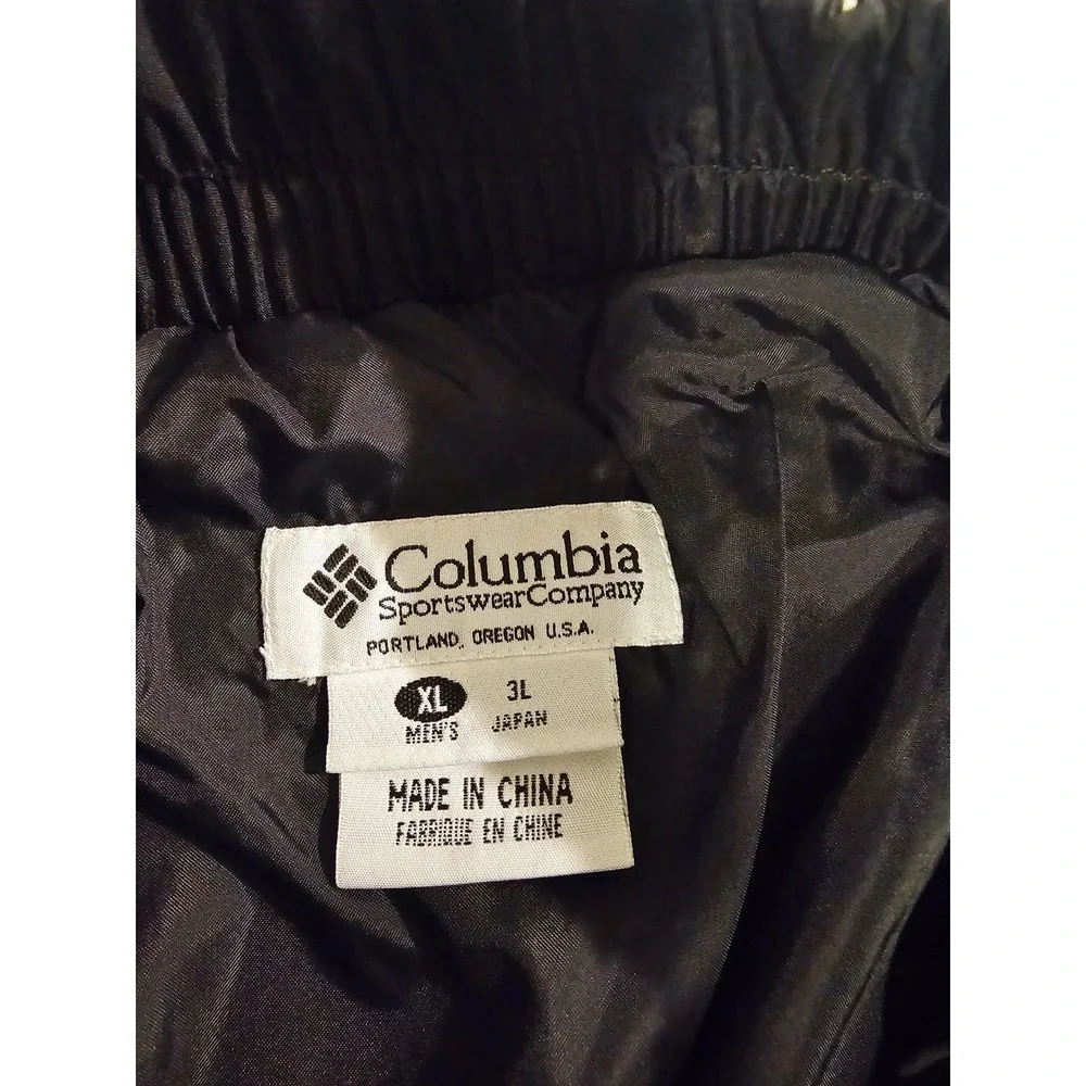 Columbia XL Black Nylon Snow Pants Insulated Winter Sport